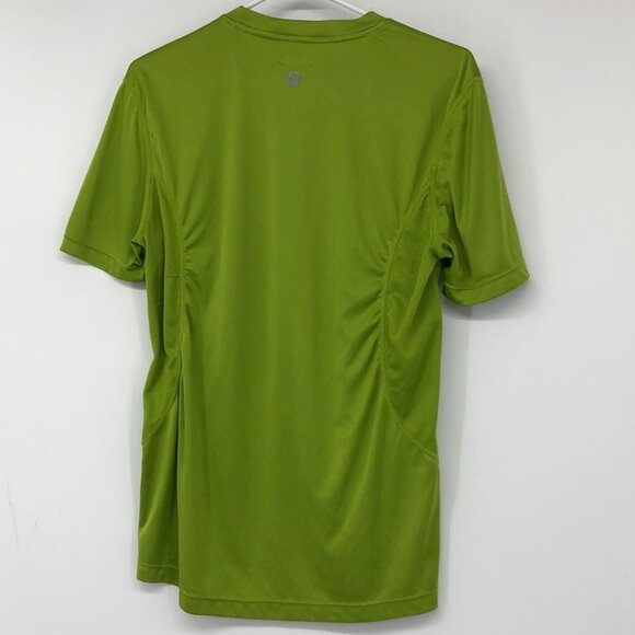 Marmot lime green ruched  sides athletic t shirt crewneck small - Picture 13 of 14